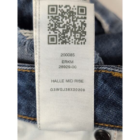 True Religion Halle Skinny Jeans Women’s 26 Blue Patchwork Distressed Denim - Picture 14 of 15